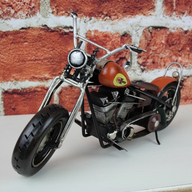 Motorka plechová oranžová 32cm