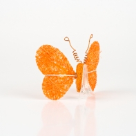 Motýľ na záclonu oranžový