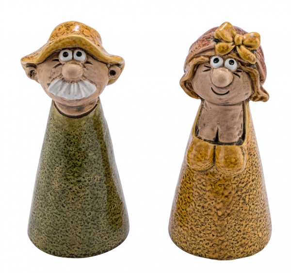 Mrazuvzdorná keramika do záhrady starý otec 9x9x20cm