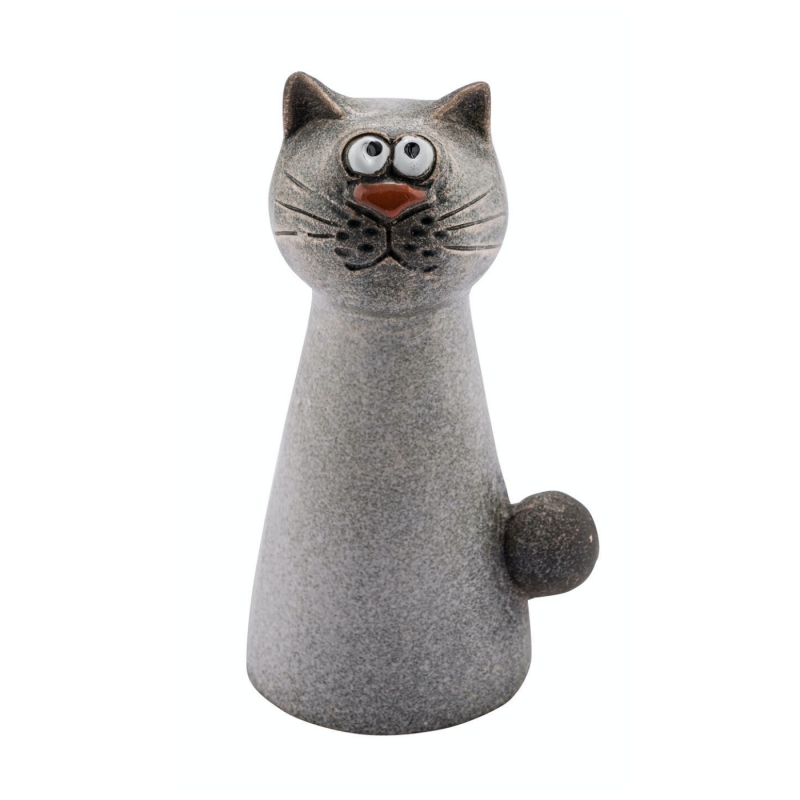 Mrazuvzdorná keramika do záhrady kocúrik Mourek 11x9x20cm