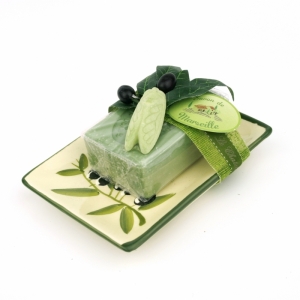 Mydelnička na mydlo Olive - odštiepeniu roh