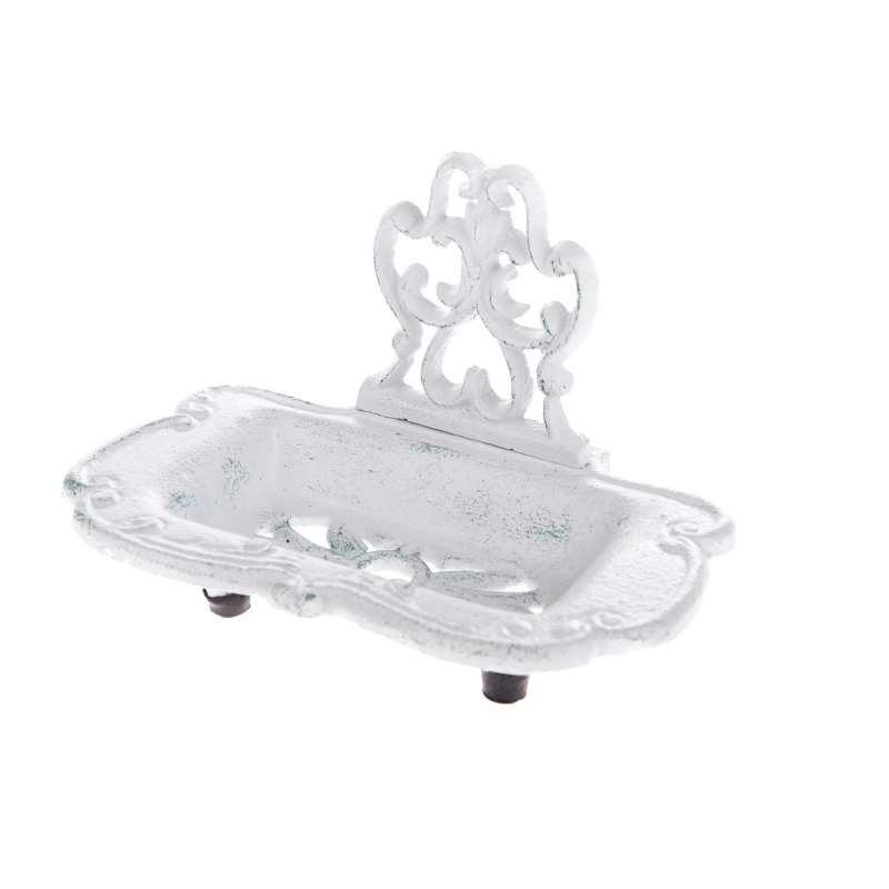 Mydelnička liatinová biela