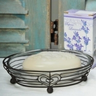 Mydelnička so sklom hnedá 14x10x5cm