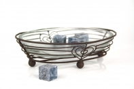 Mydelnička so sklom hnedá 14x10x5cm