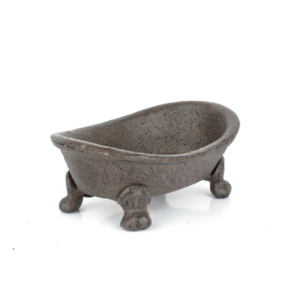 Mydelnička z liatiny hnedá