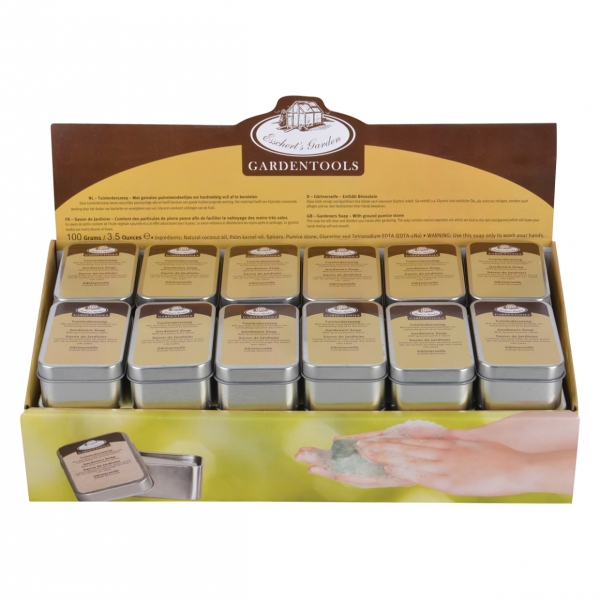 Mydlo záhradné antibakteriálne s pemzou 8,1 x 5,3 x 3,4 v kovovej krabičke