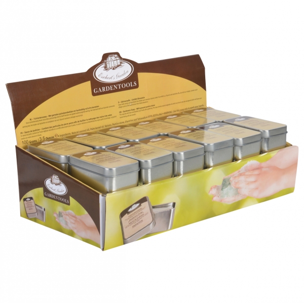 Mydlo záhradné antibakteriálne s pemzou 8,1 x 5,3 x 3,4 v kovovej krabičke