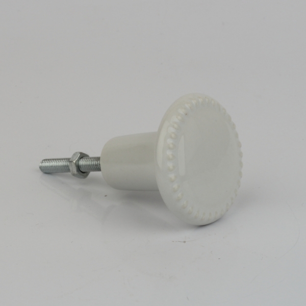 Nábytková úchytka keramická biela 4cm