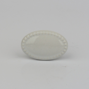 Nábytková úchytka keramická biely ovál 4x3cm