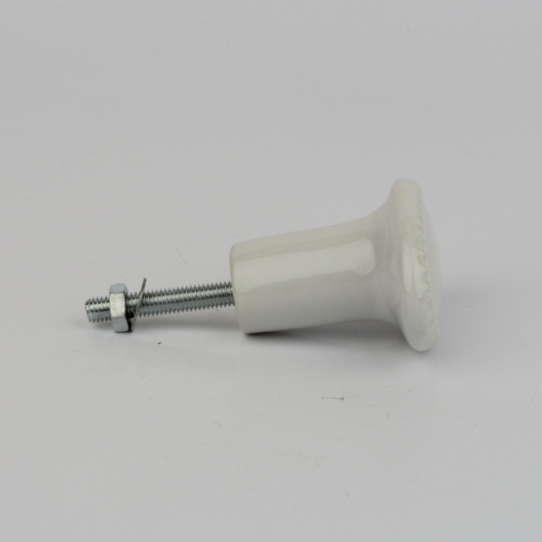 Nábytková úchytka keramická biely ovál 4x3cm