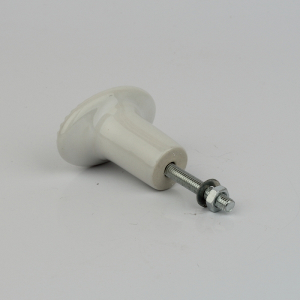 Nábytková úchytka keramická biely ovál 4x3cm