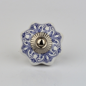 Nábytková úchytka keramický kvet 4x4cm