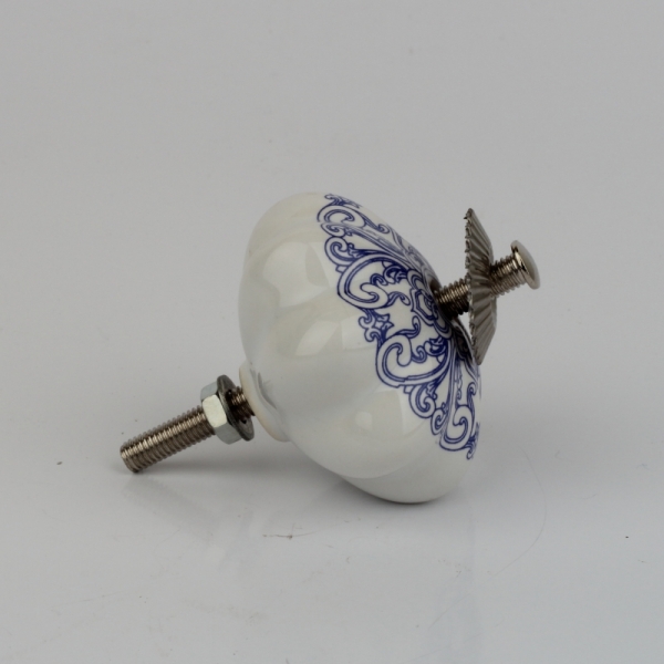 Nábytková úchytka keramický kvet 4x4cm