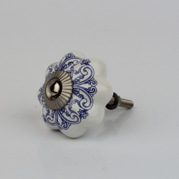 Nábytková úchytka keramický kvet 4x4cm