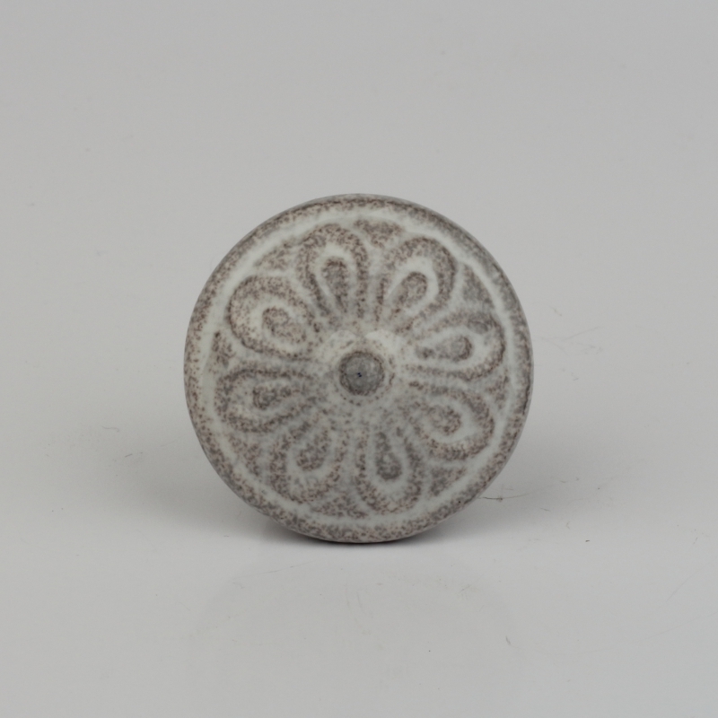 Nábytková úchytka ozdobná kvetina olúpaný vzhľad 4x2cm