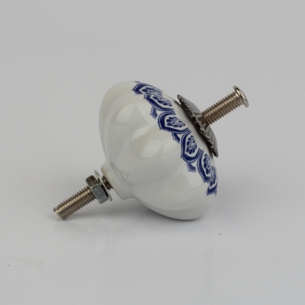 Nábytková úchytka ozdobná modrá 4x4cm