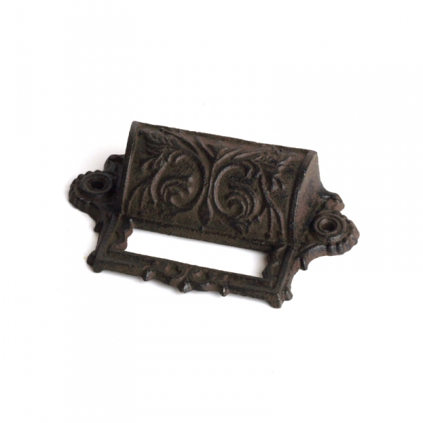 Nábytková úchytka so štítkom 13x8cm