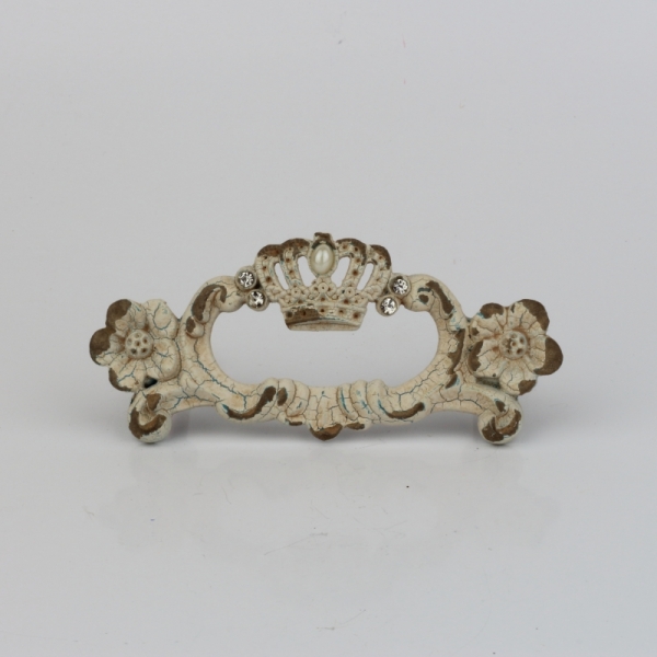 Nábytková úchytka zdobená s kvetmi 12x2x5cm