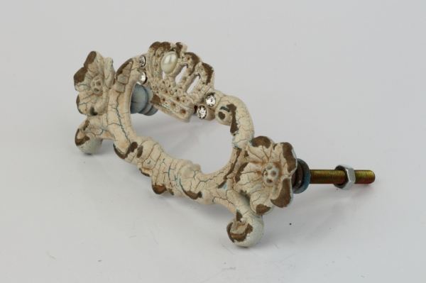 Nábytková úchytka zdobená s kvetmi 12x2x5cm