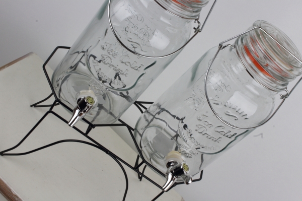 Nádoba na limonádu s kohútikom na stojane 2x3,5l