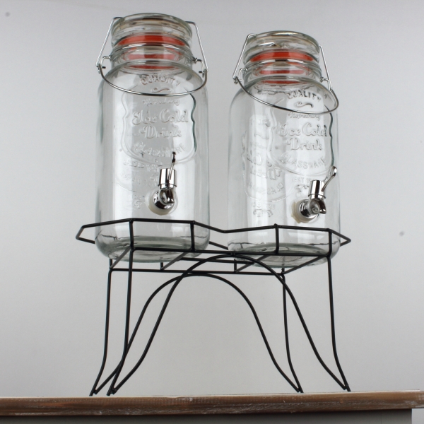 Nádoba na limonádu s kohútikom na stojane 2x3,5l