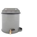 Nádoba na vodu s kohútikom sivá