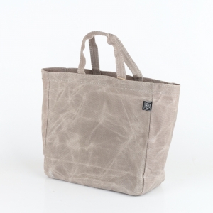 Nákupná taška plátená povoskovaná 25 x 9,2 x 34,5 cm šedá