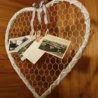 Nástenka na odkazy - prútené srdce 50cm