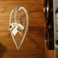 Nástenka na odkazy - prútené srdce 50cm