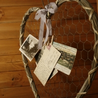 Nástenka v tvare srdca na spoločné fotografie 50 cm