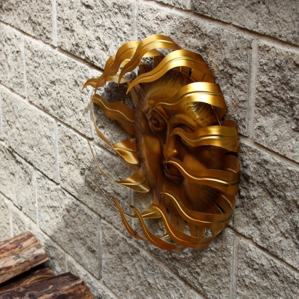 Nástenná dekorácia na stenu slnko 63,5x12,7x43cm