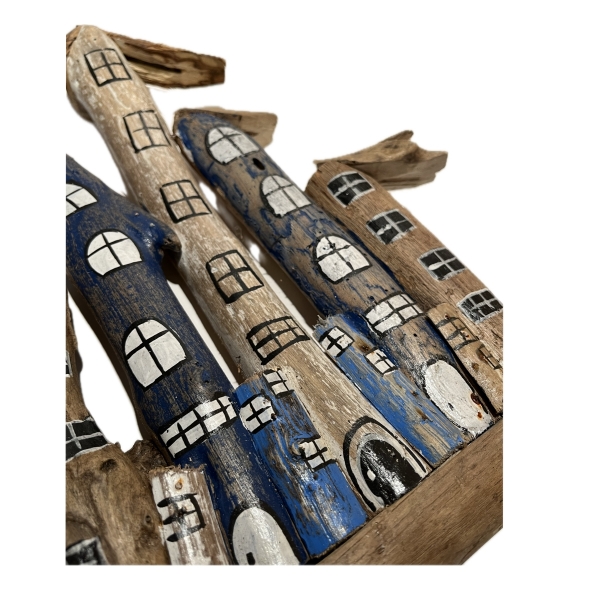 Nástenná dekorácia z náplavového dreva 35 x 30cm