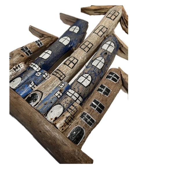 Nástenná dekorácia z náplavového dreva 35 x 30cm