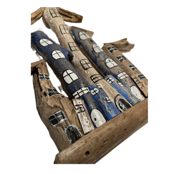 Nástenná dekorácia z náplavového dreva 35 x 30cm