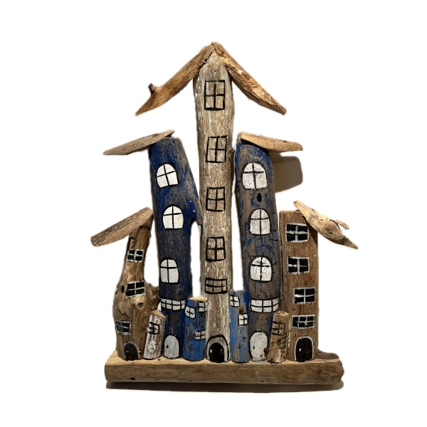 Nástenná dekorácia z náplavového dreva 35 x 30cm