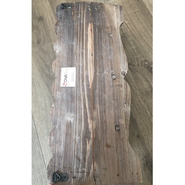 Nástenná drevená polička s háčikmi - vyradené