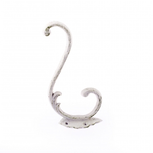 Nástenná konzola retro liatina biela 19,5x12,3x3,8cm