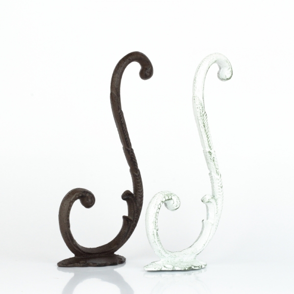 Nástenná konzola retro liatina biela 19,5x12,3x3,8cm