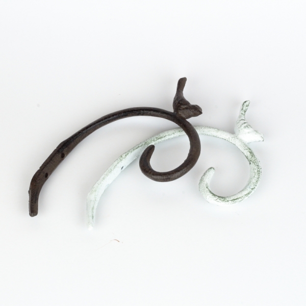 Nástenná konzola s vtáčikom biela 14x21x2cm 