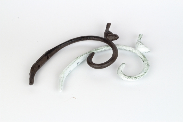 Nástenná konzola s vtáčikom tmavá 14x21x2cm