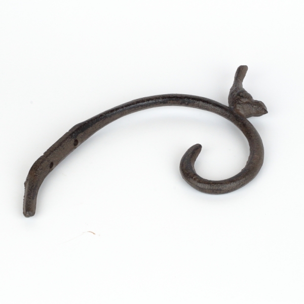 Nástenná konzola s vtáčikom tmavá 14x21x2cm