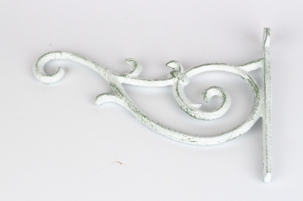 Nástenná konzola zdobená liatina biela 23x18,5x3cm