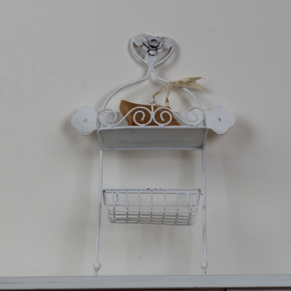 Nástenná mydelnička a vešiak 33cm