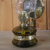 Nástenná petrolejová lampa so zrkadlom 30cm