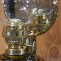 Nástenná petrolejová lampa so zrkadlom 30cm