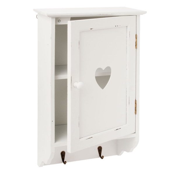 Nástenná skrinka s 2 háčikmi 23x40x11cm