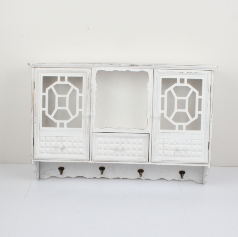 Nástenná skrinka v vidieckom štýle biela 80x55,5x17cm