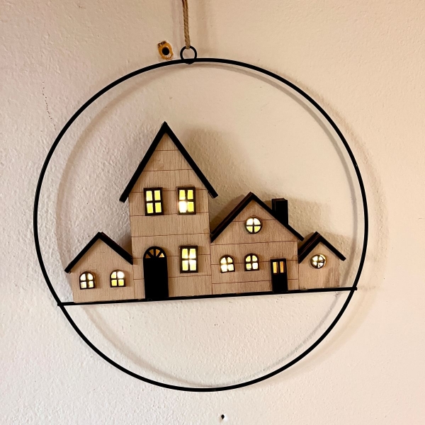 Nástenná svietiaca dekorácia LunaGlow 25 x 25 x 2 cm