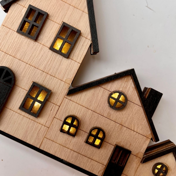 Nástenná svietiaca dekorácia LunaGlow 25 x 25 x 2 cm