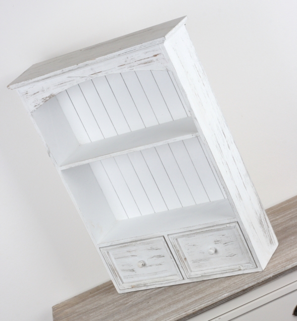 Nástenná vintage skrinka s šuplíky 67x45x13cm